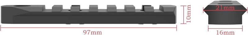 TPO 4-Slot, 7-Slot Aluminum Mlok Picatinny Rail Mount, T-Nuts & Screws & Hex Wrench Included (MK4, MK7) - Image 4